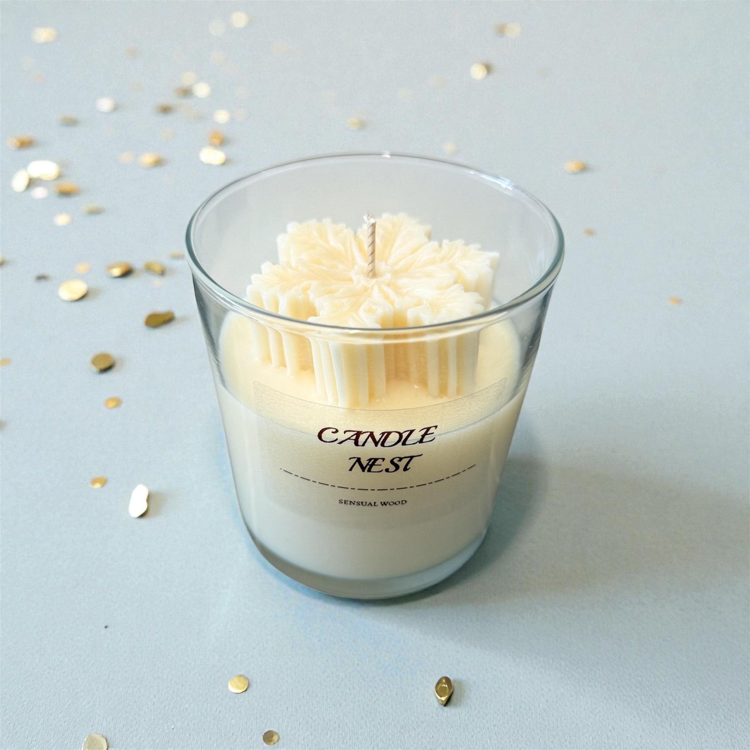 Αρωματικό κερί με χιονονιφάδα